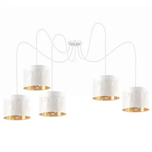 lampa-wisząca-złota-nowoczesna (1) AŻUROWA LAMPA SUFITOWA SPIDER ABAŻUR Z DZIURKAMI 3-pkt / 5-pkt / 20cm / 30 cm