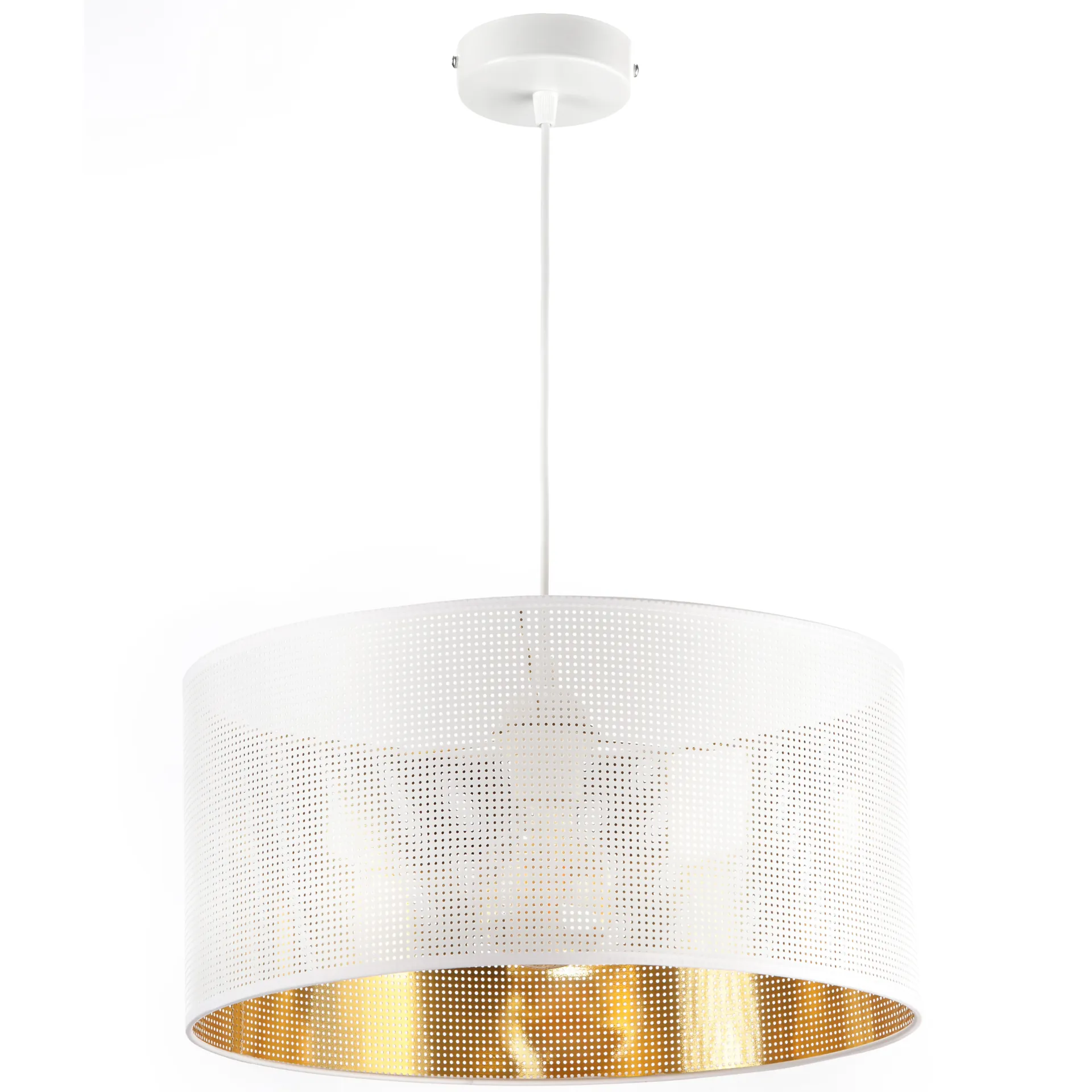 LAMPA SUFITOWA WISZĄCA ABAŻUR Z DZIURKAMI