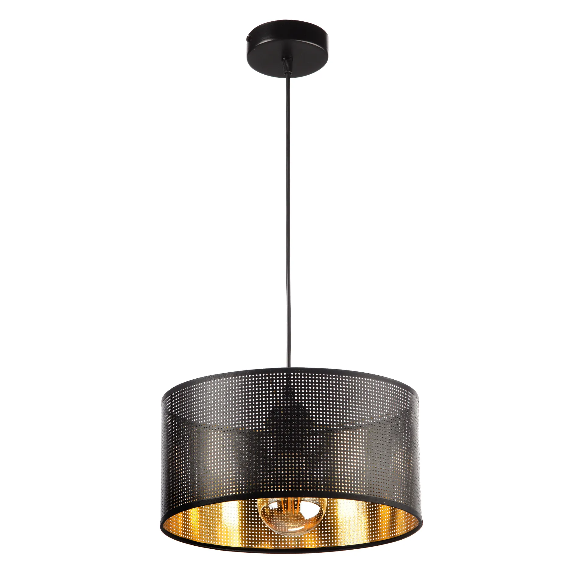 LAMPA SUFITOWA WISZĄCA ABAŻUR Z DZIURKAMI