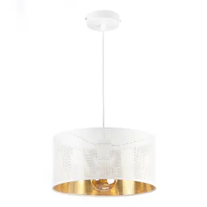 LAMPA SUFITOWA WISZĄCA ABAŻUR Z DZIURKAMI