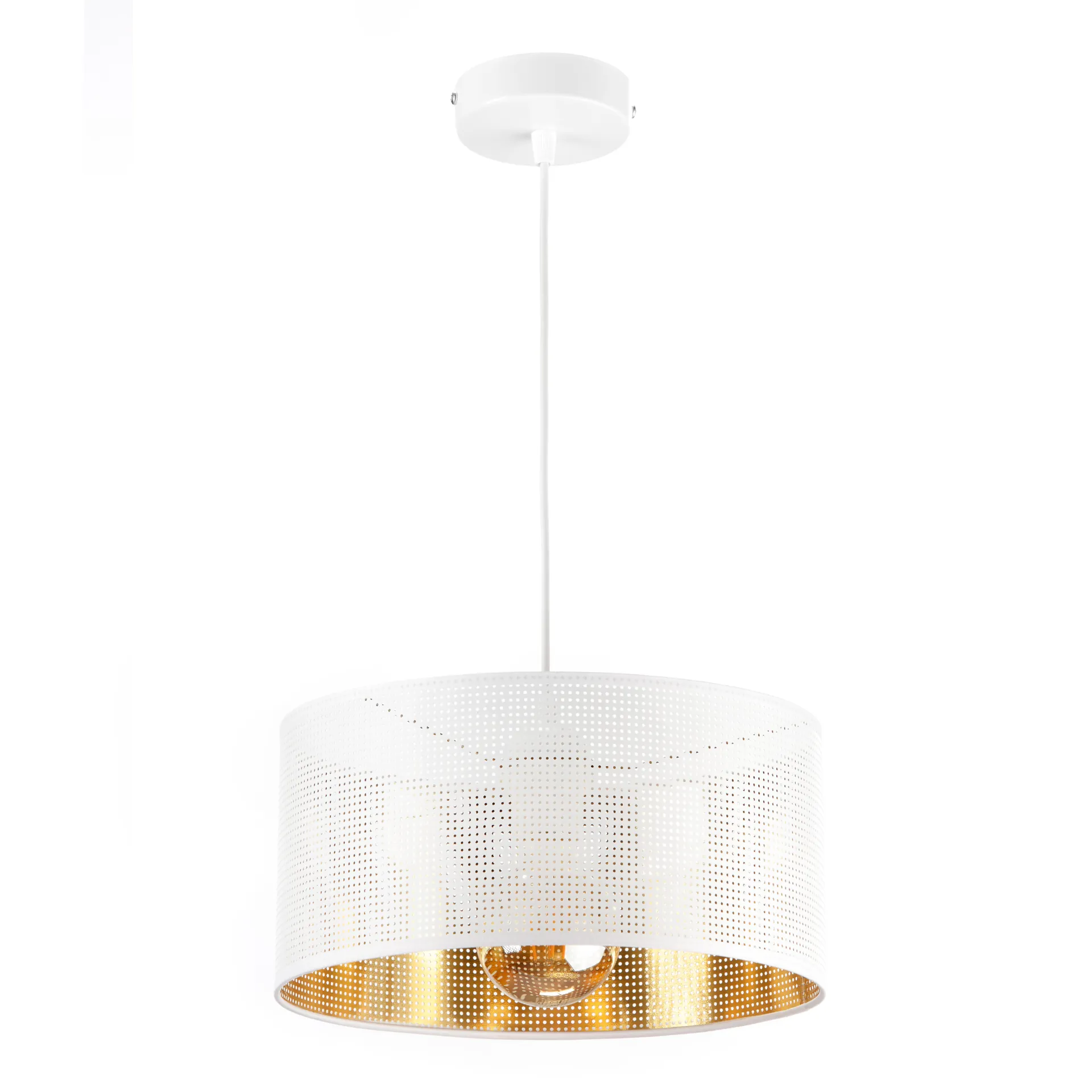 LAMPA SUFITOWA WISZĄCA ABAŻUR Z DZIURKAMI