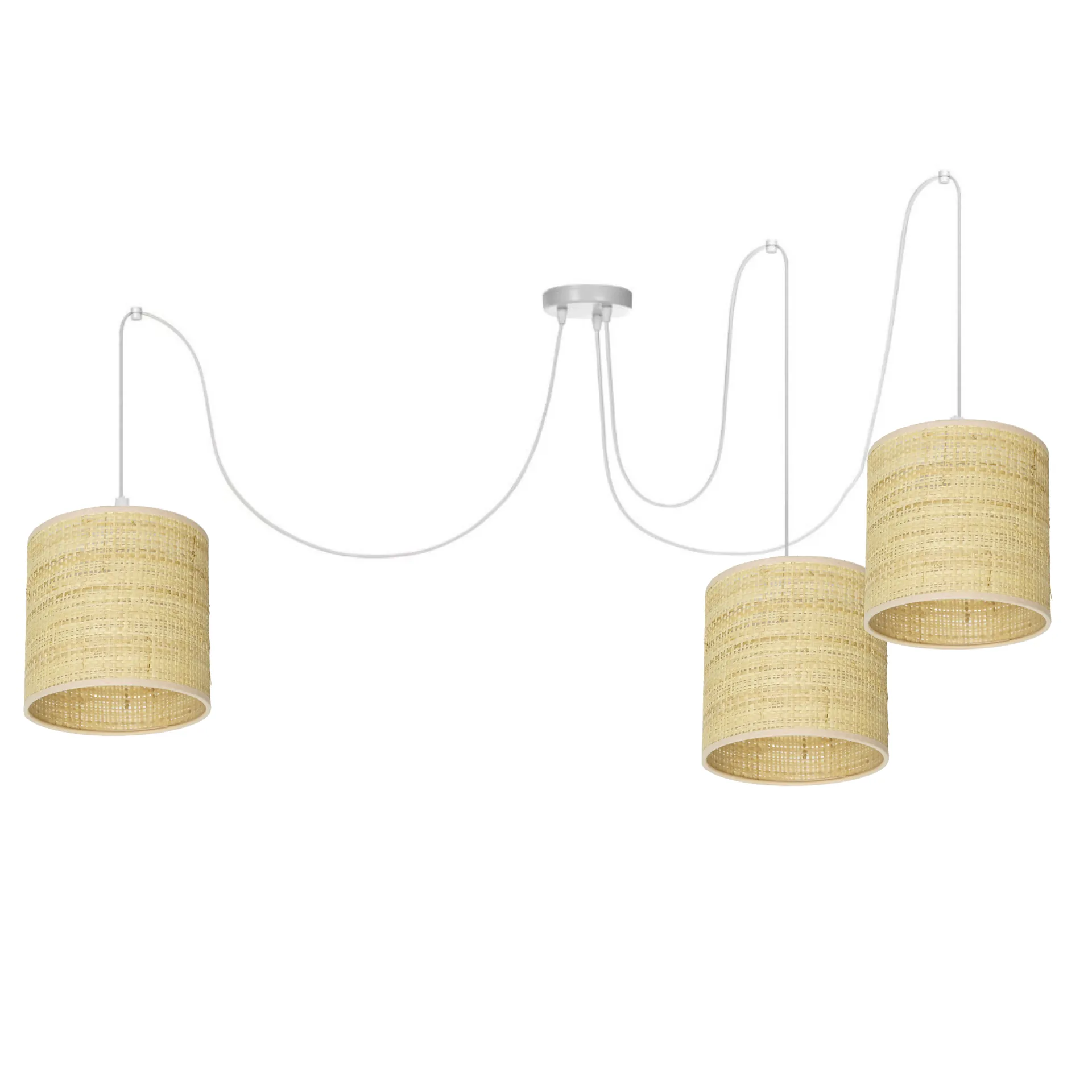 LAMPA WISZĄCA SPIDER ŻYRANDOL RATAN RATTAN BOHO LED ABAŻUR 15 CM / 20 CM / 30 CM