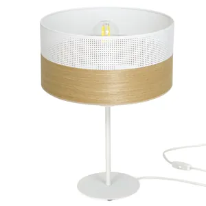 LAMPKA NOCNA STOŁOWA Z ABAŻUREM DZIURKI GABINETOWA E27 XL DUŻA