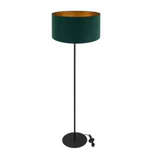 WELUROWA NOWOCZESNA LAMPA STOJĄCA ABAŻUR WALEC LED E27