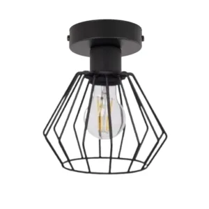 LAMPA SUFITOWA LOFT METAL EDISON CZERŃ LED PLAFON