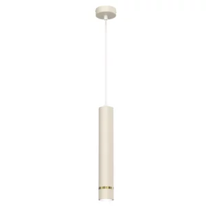 LAMPA WISZĄCA SUFITOWA TUBA ZWIS METAL BEŻOWA / KASZMIROWA