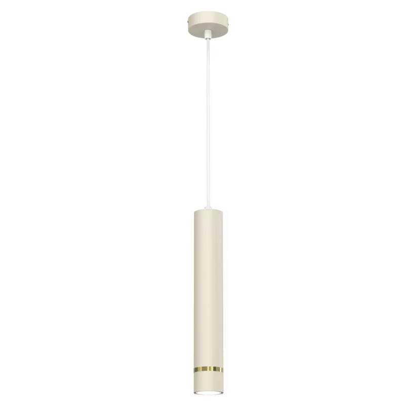 LAMPA WISZĄCA SUFITOWA TUBA ZWIS METAL BEŻOWA / KASZMIROWA