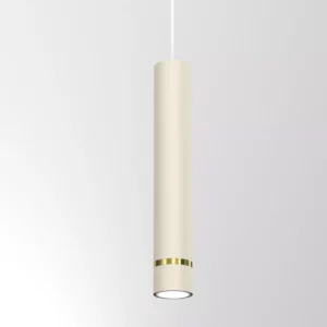 LAMPA WISZĄCA SUFITOWA TUBA ZWIS METAL BEŻOWA / KASZMIROWA