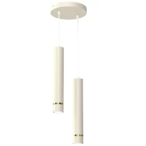 LAMPA WISZĄCA SUFITOWA TUBA ZWIS METAL BEŻOWA / KASZMIROWA