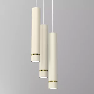 LAMPA WISZĄCA SUFITOWA TUBA ZWIS METAL BEŻOWA / KASZMIROWA