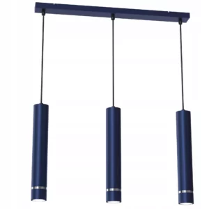 LAMPA SUFITOWA POTRÓJNY ZWIS TUBY GU10 LED GRANAT ZŁOTY / CHROM / WARIANTY