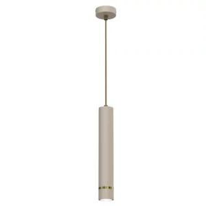 LAMPA WISZĄCA SUFITOWA TUBA ZWIS METAL BEŻOWA / KASZMIROWA