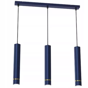 LAMPA SUFITOWA POTRÓJNY ZWIS TUBY GU10 LED GRANAT ZŁOTY / CHROM / WARIANTY