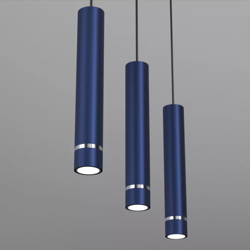 LAMPA SUFITOWA POTRÓJNY ZWIS TUBY GU10 LED GRANAT ZŁOTY / CHROM / WARIANTY
