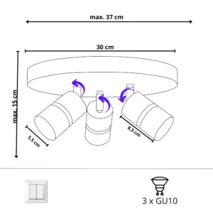 PLAFON LAMPA SUFITOWA ŻYRANDOL DZIECIĘCY LED SPOT