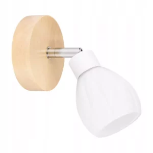 Plafon Kinkiet + 1xG9 LED 300lm 2700K 3W Dąb Olejowany/Satyna /Biały