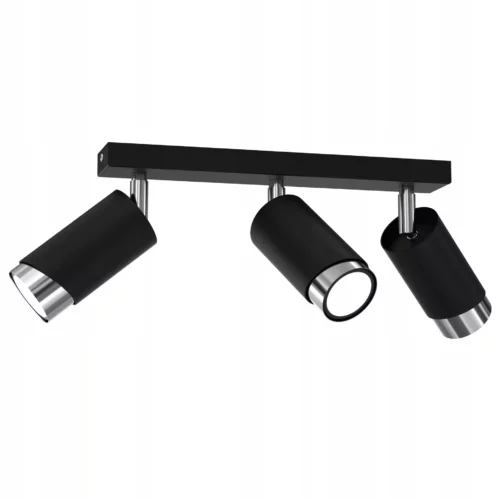 LAMPA SUFITOWA PLAFON TUBY METAL GU10 LOFT SPOT CZARNY 2-PKT 3-PKT 4-PKT 5-PKT