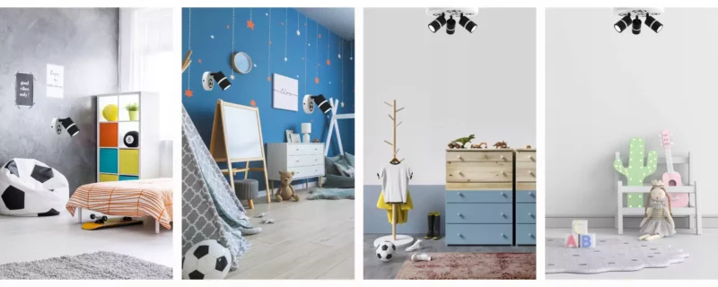 DZIECIĘCY REGULOWANY KINKIET LAMPA PIŁKA SPOT