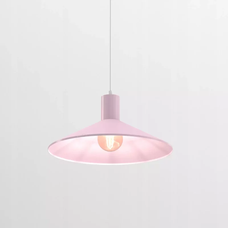 LAMPA WISZĄCA SUFITOWA ZWIS METAL LED NOWOCZESNA E27 RÓŻOWA / ZIELONA / NIEBIESKA