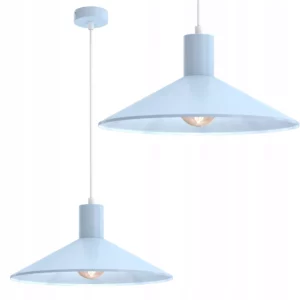 LAMPA WISZĄCA SUFITOWA ZWIS METAL LED NOWOCZESNA E27 RÓŻOWA / ZIELONA / NIEBIESKA