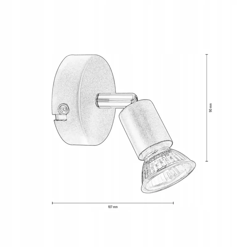 LAMPKA SPOT LIGHT KINKIET REFLEKTOR GU10 SREBRO
