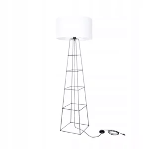 DRUCIANA DUŻA LAMPA STOJĄCA Z ABAŻUREM LOFT DO SALONU E27 LED