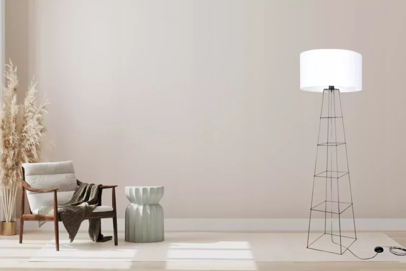 DRUCIANA DUŻA LAMPA STOJĄCA Z ABAŻUREM LOFT DO SALONU E27 LED