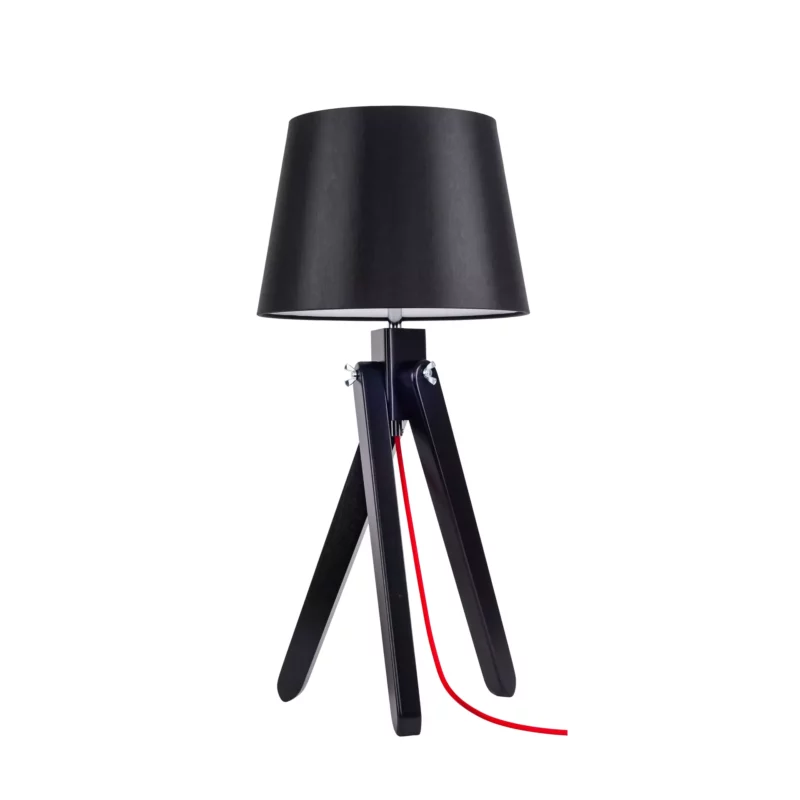 LAMPKA NOCNA STOŁOWA DREWNIANA OZDOBNA ABAŻUR E27 LED WARIANTY 63 CM