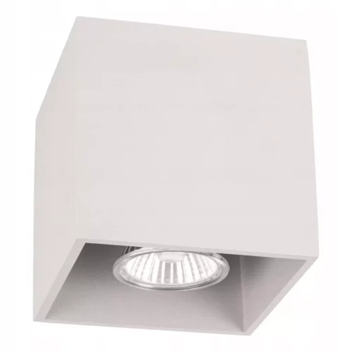 LAMPA SUFITOWA PLAFON LED KWADRAT GU10 LOFT SREBRNA