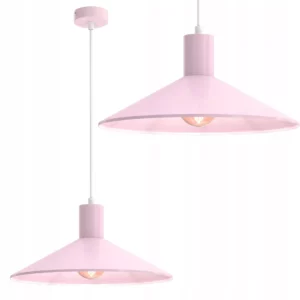 LAMPA WISZĄCA SUFITOWA ZWIS METAL LED NOWOCZESNA E27 RÓŻOWA / ZIELONA / NIEBIESKA