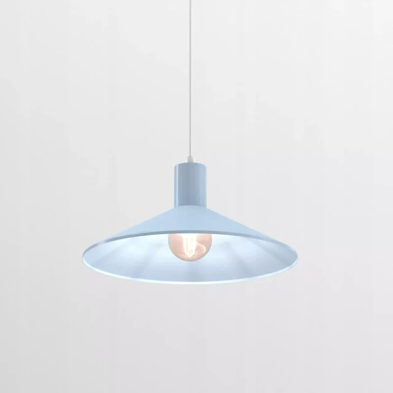 LAMPA WISZĄCA SUFITOWA ZWIS METAL LED NOWOCZESNA E27 RÓŻOWA / ZIELONA / NIEBIESKA