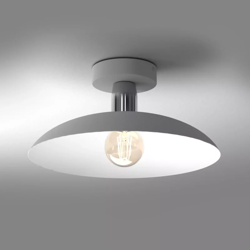 PLAFON LAMPA SUFITOWA ŻYRANDOL LOFT LED BEŻ GOLD E27 DUŻY KLOSZ KOLORY