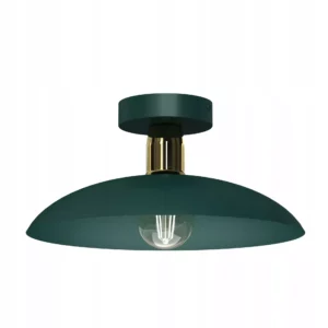 PLAFON LAMPA SUFITOWA ŻYRANDOL LOFT LED BEŻ GOLD E27 DUŻY KLOSZ KOLORY