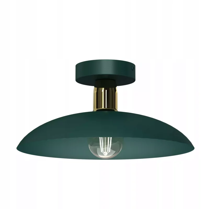 PLAFON LAMPA SUFITOWA ŻYRANDOL LOFT LED BEŻ GOLD E27 DUŻY KLOSZ KOLORY