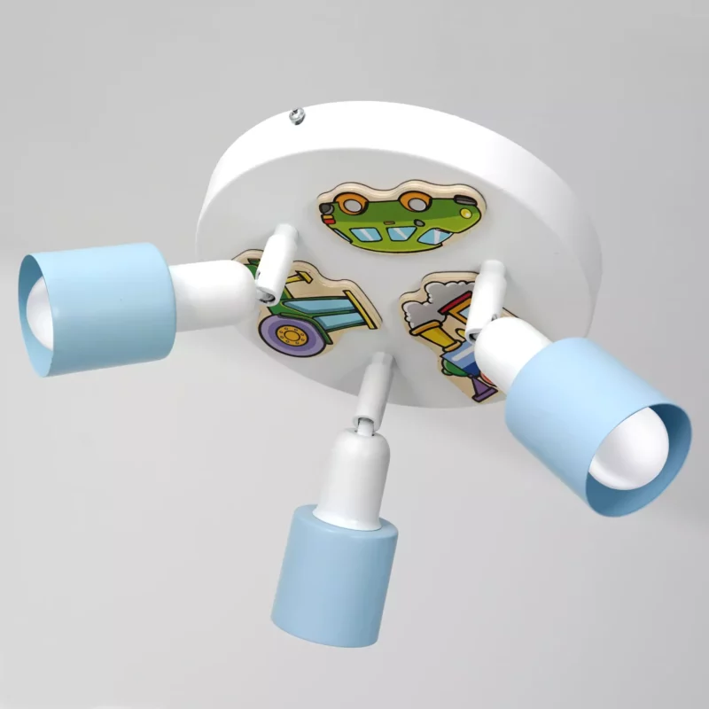 LAMPA DZIECIĘCA ŻYRANDOL PLAFON DLA CHŁOPAKA PL NA KOLE / LISTWA / KINKIET