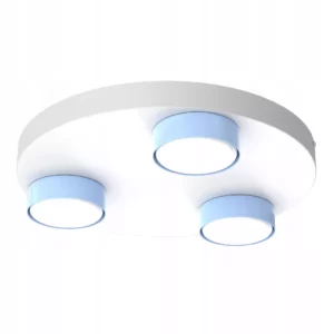 LAMPA ŚCIENNA SUFITOWA LED PLAFON NA KOLE SPOT NIEBIESKI / RÓŻOWY