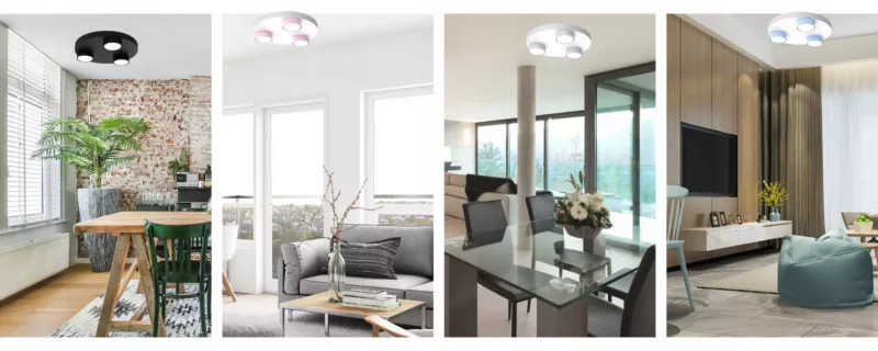 LAMPA ŚCIENNA SUFITOWA LED PLAFON NA KOLE SPOT NIEBIESKI / RÓŻOWY