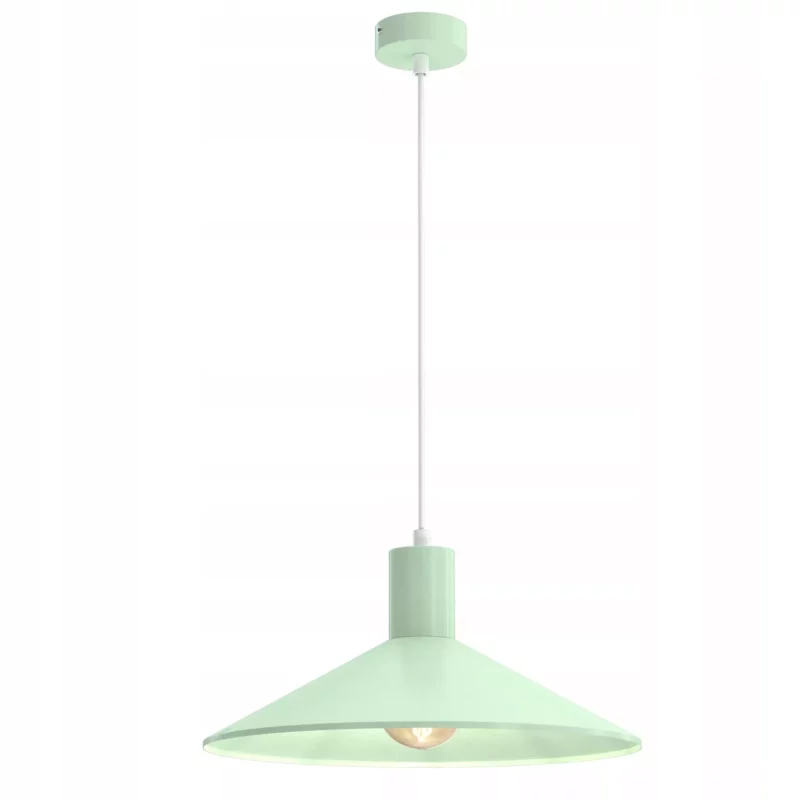 LAMPA WISZĄCA SUFITOWA ZWIS METAL LED NOWOCZESNA E27 RÓŻOWA / ZIELONA / NIEBIESKA