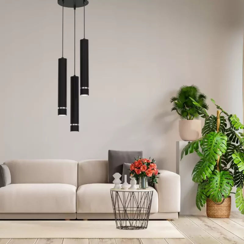 LAMPA WISZĄCA SUFITOWA TUBA ZWIS METAL GU10 LED SOPEL 1-pkt 2-pkt 3-pkt WARIANTY