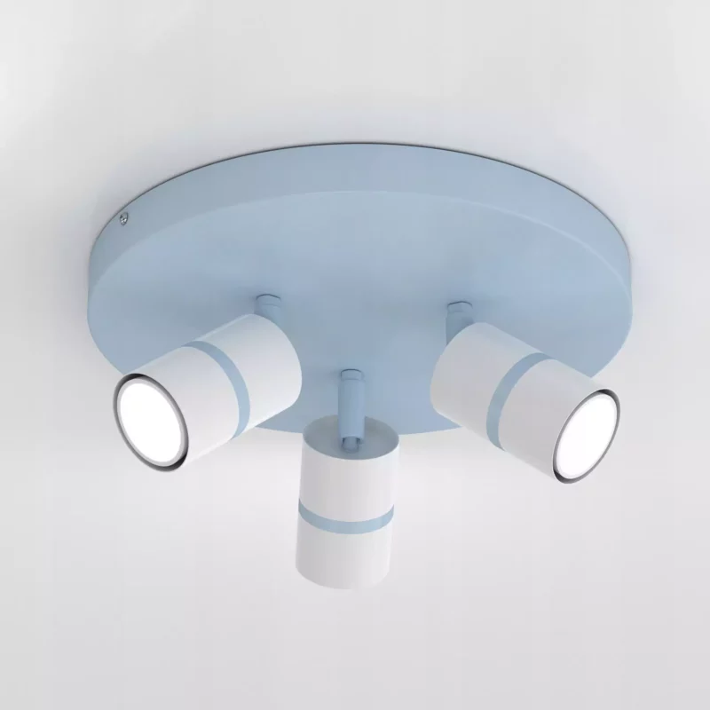 DZIECIĘCA LAMPA PLAFON SUFITOWA ŻYRANDOL LED GU10 1-PKT 3-PKT NIEBIESKA / RÓŻOWA / ZIELONA