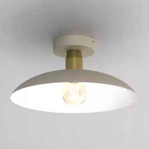 PLAFON LAMPA SUFITOWA ŻYRANDOL LOFT LED BEŻ GOLD E27 DUŻY KLOSZ KOLORY