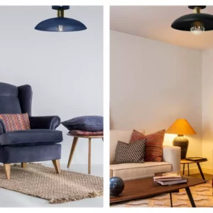 PLAFON LAMPA SUFITOWA ŻYRANDOL LOFT LED BEŻ GOLD E27 DUŻY KLOSZ KOLORY