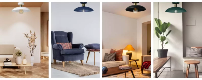 PLAFON LAMPA SUFITOWA ŻYRANDOL LOFT LED BEŻ GOLD E27 DUŻY KLOSZ KOLORY
