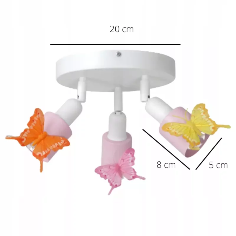 PLAFON LAMPA SUFITOWA ŻYRANDOL DLA DZIEWCZYNKI LED NA KOLE / LISTWA / KINKIET