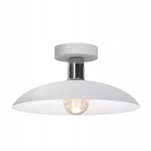 PLAFON LAMPA SUFITOWA ŻYRANDOL LOFT LED BEŻ GOLD E27 DUŻY KLOSZ KOLORY