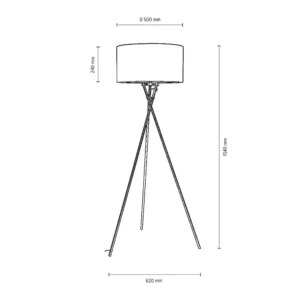 Lampa Podłogowa Hugo E27 Satyna