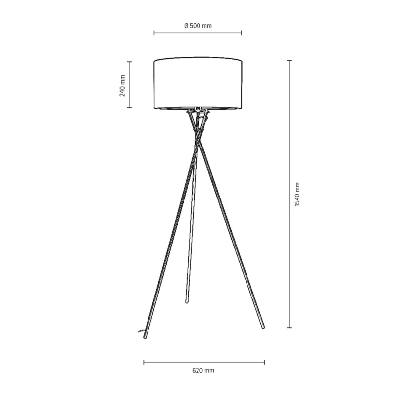 Lampa Podłogowa Hugo E27 Satyna