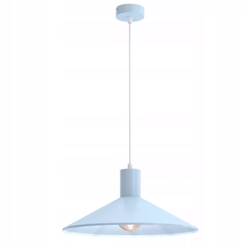 LAMPA WISZĄCA SUFITOWA ZWIS METAL LED NOWOCZESNA E27 RÓŻOWA / ZIELONA / NIEBIESKA
