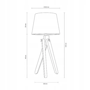 LAMPKA NOCNA STOŁOWA DREWNIANA OZDOBNA ABAŻUR E27 LED WARIANTY 63 CM
