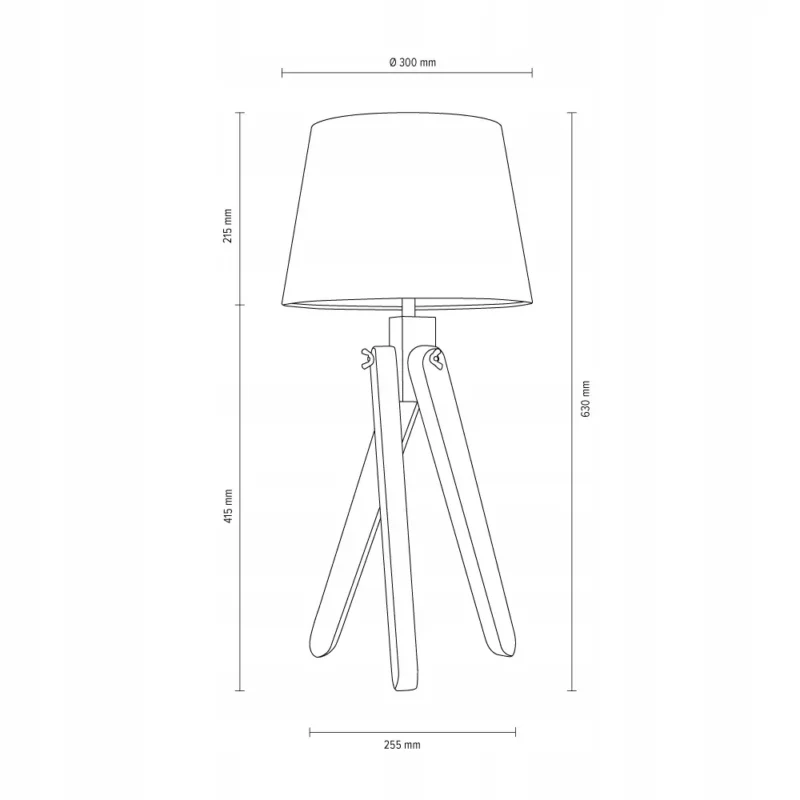 LAMPKA NOCNA STOŁOWA DREWNIANA OZDOBNA ABAŻUR E27 LED WARIANTY 63 CM